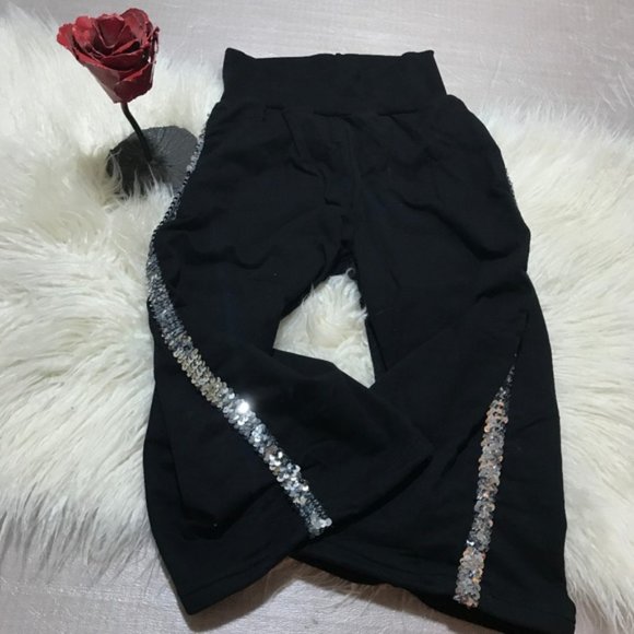 Body Wrappers dance pants sequins sides stretch Made in USA Medium - Picture 4 of 7